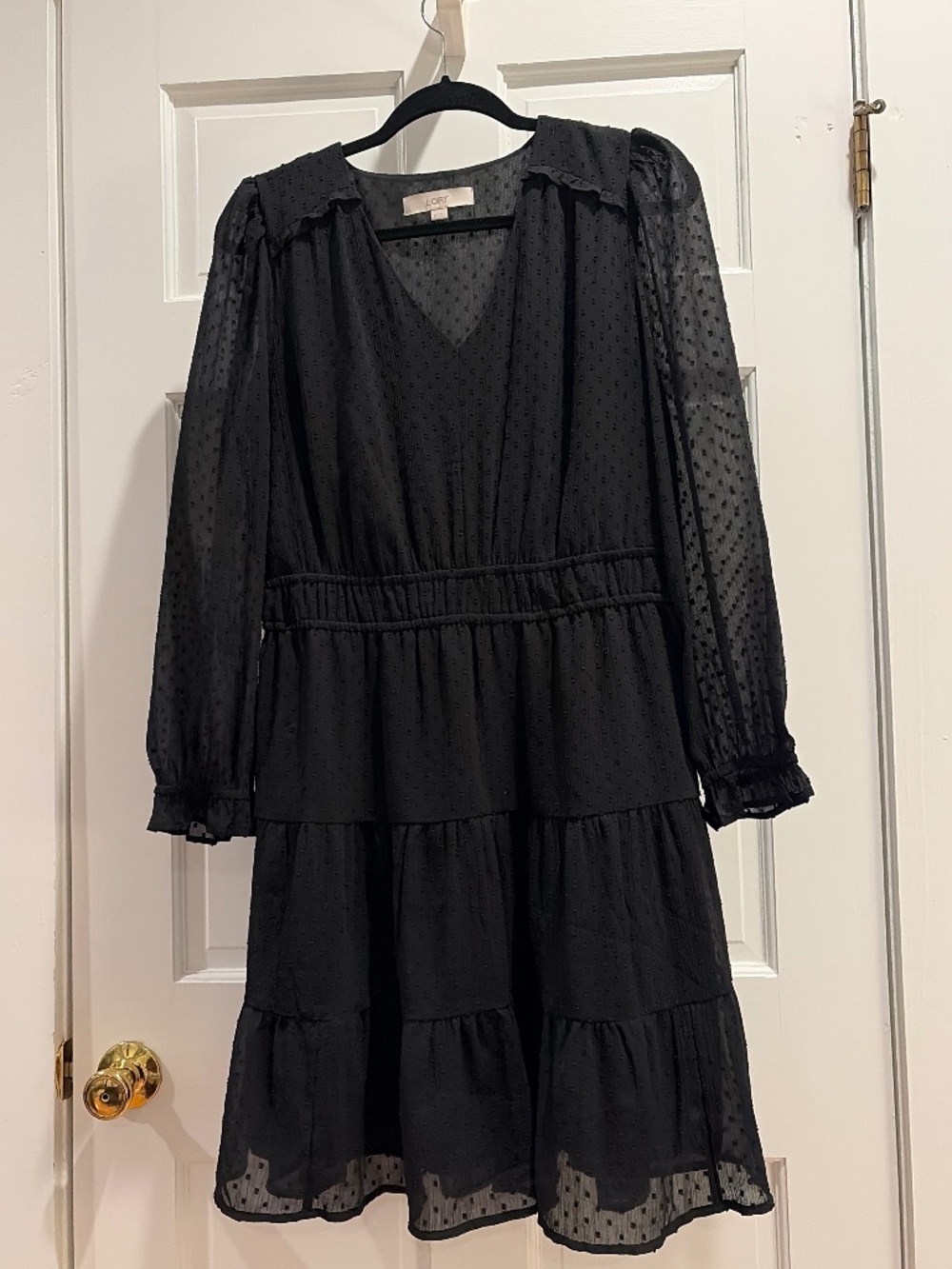 Loft sheer black dress